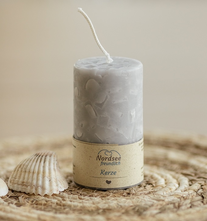 Kerze  Hellgrau